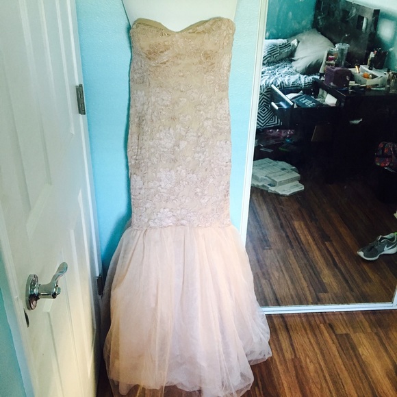 💗 Dusty Pink Lace Mermaid Prom Dress 💗