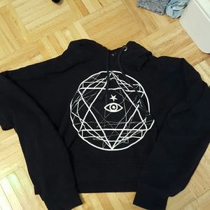 LA Hearts Crop Hoodie