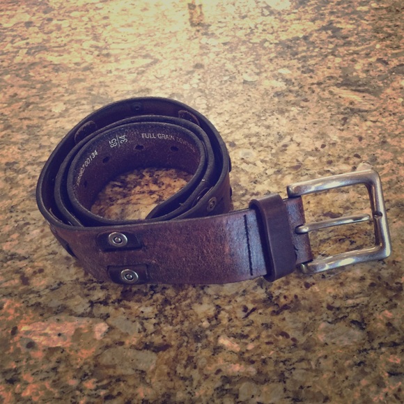 Brown leather belt