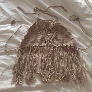 NWOT Crochet Swim Top