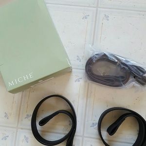 Small brown and black handles for miche bags