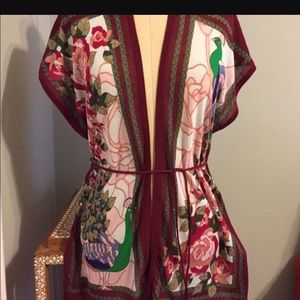 Moth Anthropologie peacock kimono
