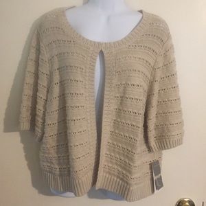 NWT Beige Cotton Cardigan
