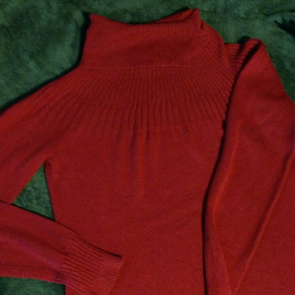 Turtleneck burgundy sweater