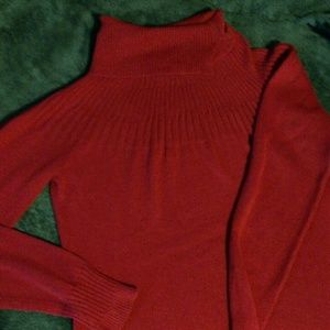 Turtleneck burgundy sweater