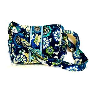 RETIRED--Mod Floral Blue Lindsay purse