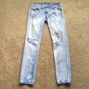 Distressed American eagle jeans