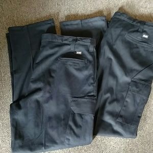 2 pair of navy blue cargo pants name brand Cintas
