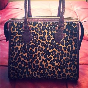 New--Tamara Mellon Leopard Pony Hair Handbag