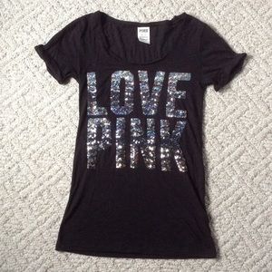 PINK Sequined Tee