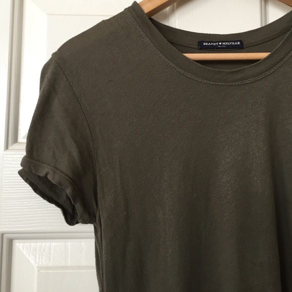 Brandy Melville Green Tee Shirt One Size - Picture 2 of 2