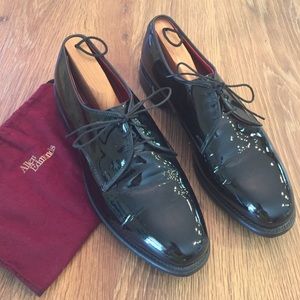 Men's Allen Edmonds black patent "Spencer" shoes