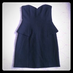 Sweetheart Peplum Black Bustier Cocktail Dress