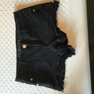 Rue 21 jean shorts with crochet bottom. $10 obo