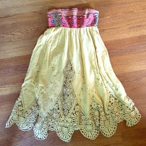 Strapless Anthropologie dress