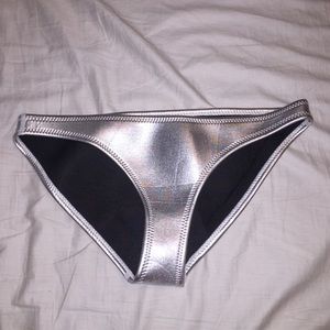 Silvery chrome bikini bottoms