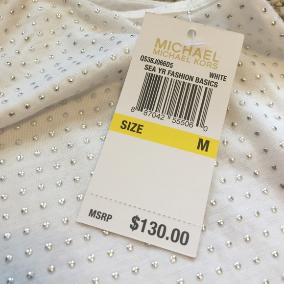 NWT Michael Kors White Dress/coverup- Size M - Picture 4 of 4