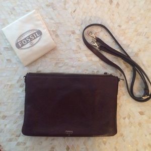 Fossil Sydney Top Zip in Raisin