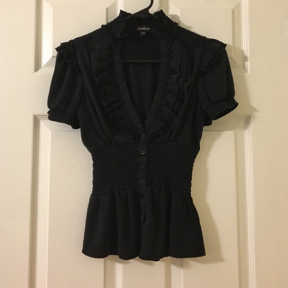 Bebe button down blouse