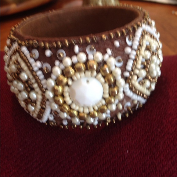 Embellished Wide Cuff Bracelet