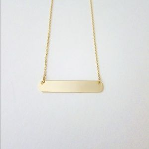 Gold bar necklace