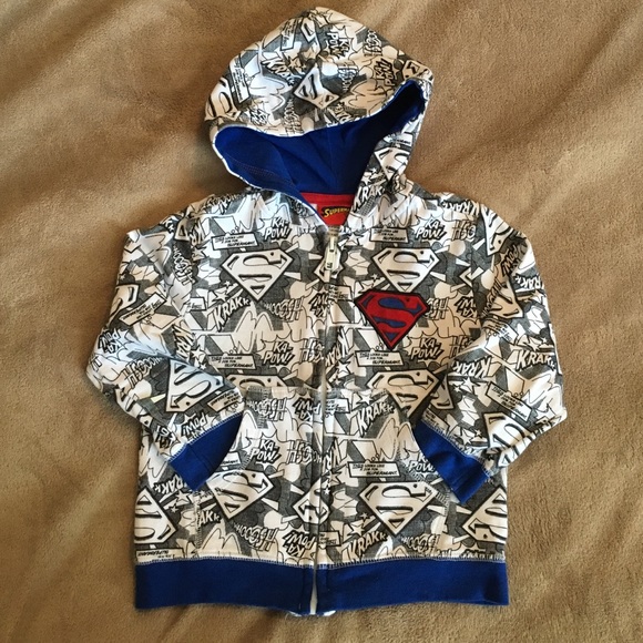 Superman zip up hoodie jacket