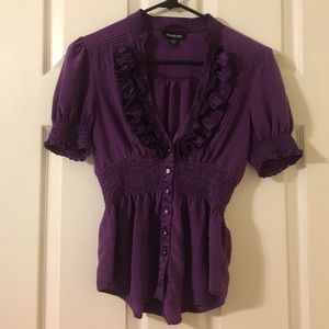 Bebe button down blouse