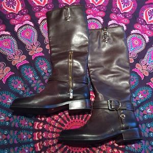 Vince Camuto talk riding boots size 7 brown