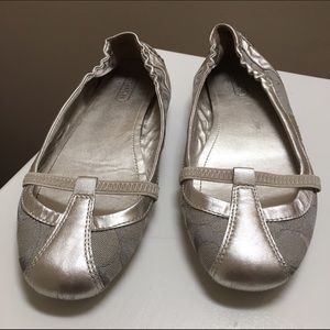 Coach leather ballet flats