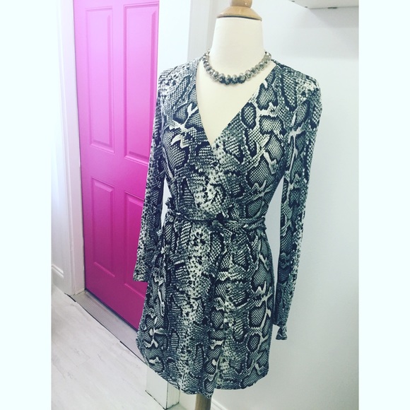 Reptile Wrap Dress