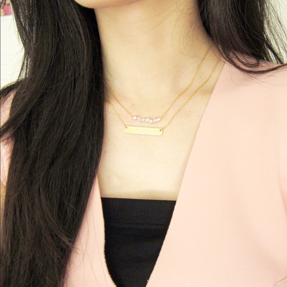 Glam glitter bar necklace - Picture 4 of 4