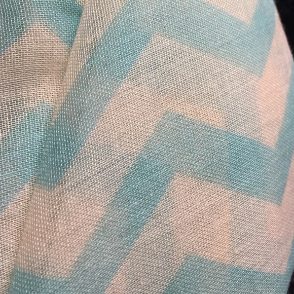 NWT-Chevron Mint/Cream infinity scarf - Picture 2 of 3