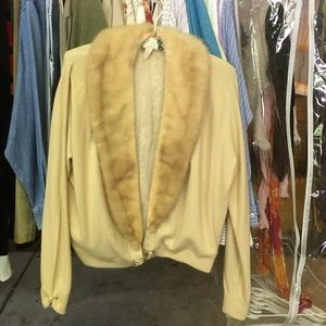 Vintage fur cardigan