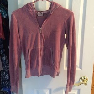 Light purple terry cloth juicy couture zip up