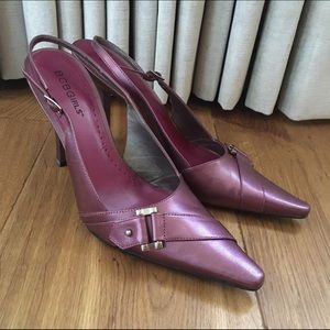 BCBGirls; Kounter-P 3" square tip sling backs