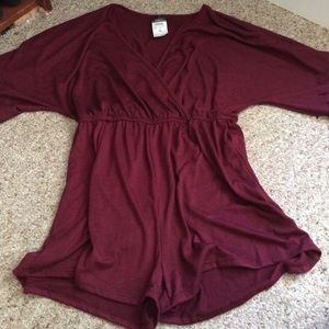 maroon romper