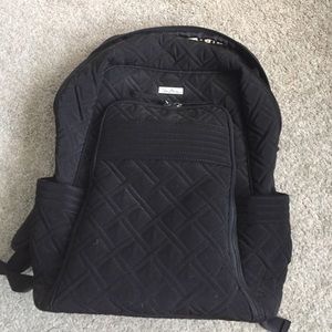 vera bradley black quilted laptop backpack