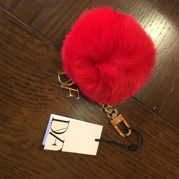 Diane von Furstenberg rabbit fur pom-pom charm
