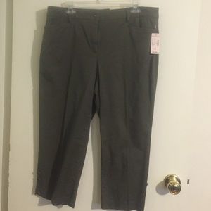 Olive Green Crop Pants