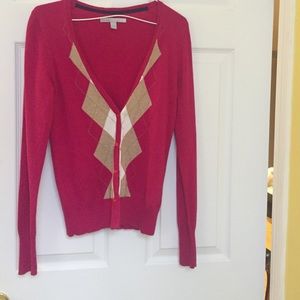 Pink cardigan sweater!