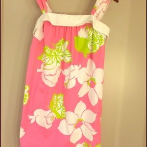 Lilly Pulitzer Pink Floral Sundress, Size 4.