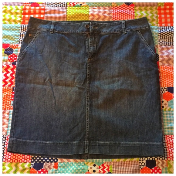 Merona Knee Length Denim Pencil Skirt