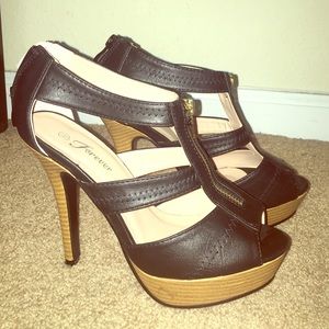Black platform heels