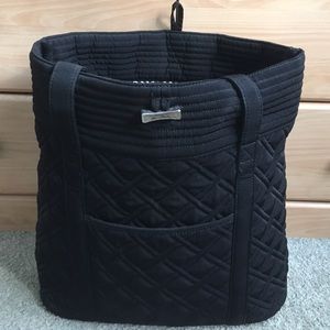 Vera Bradley Quilted Black Vera Tote