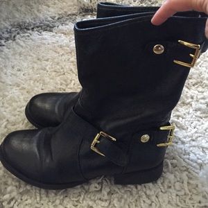 Steve Madden black moto boots