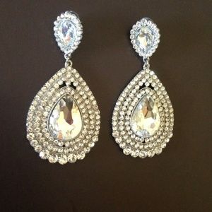 Price Slash: Huge Sparkly Pageant/Gala  Earrings