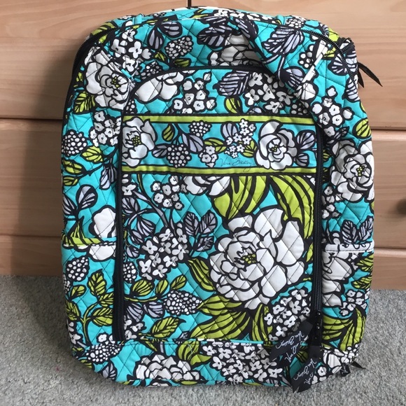 Vera Bradley Island Blooms Campus Laptop Backpack