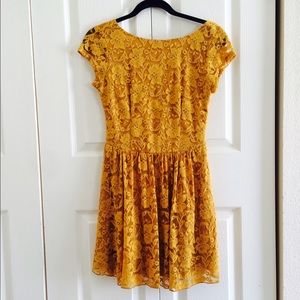 Modcloth Mustard Lace Dress