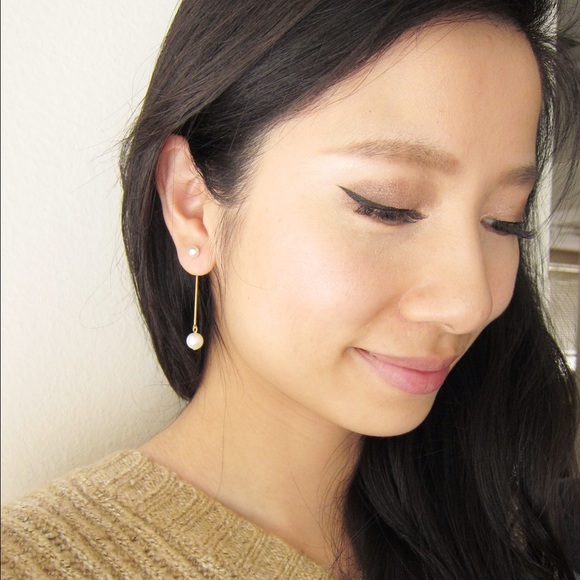 Dangle pearl earrings - Picture 4 of 4