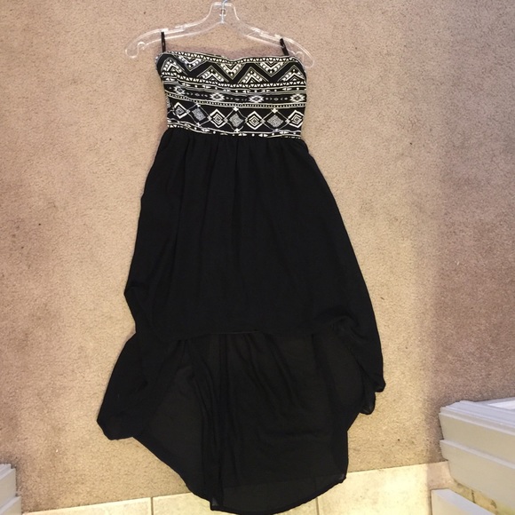 Strapless High-Low Dress